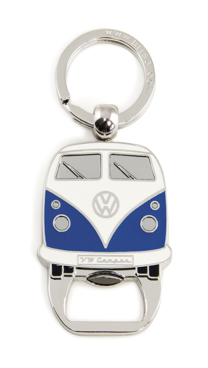 BRISA VW Collection - T1 Bulli Bus Schlüsselanhänger Flaschenöffner Bus Front/Blau, Bus Front/Blau