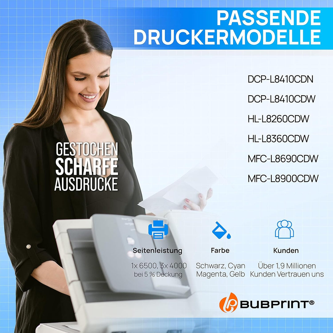 TN 423 4 Toner kompatibel als Ersatz für Brother TN-423 TN423 für MFC-L8690CDW HL-L8260CDW DCP-L8410
