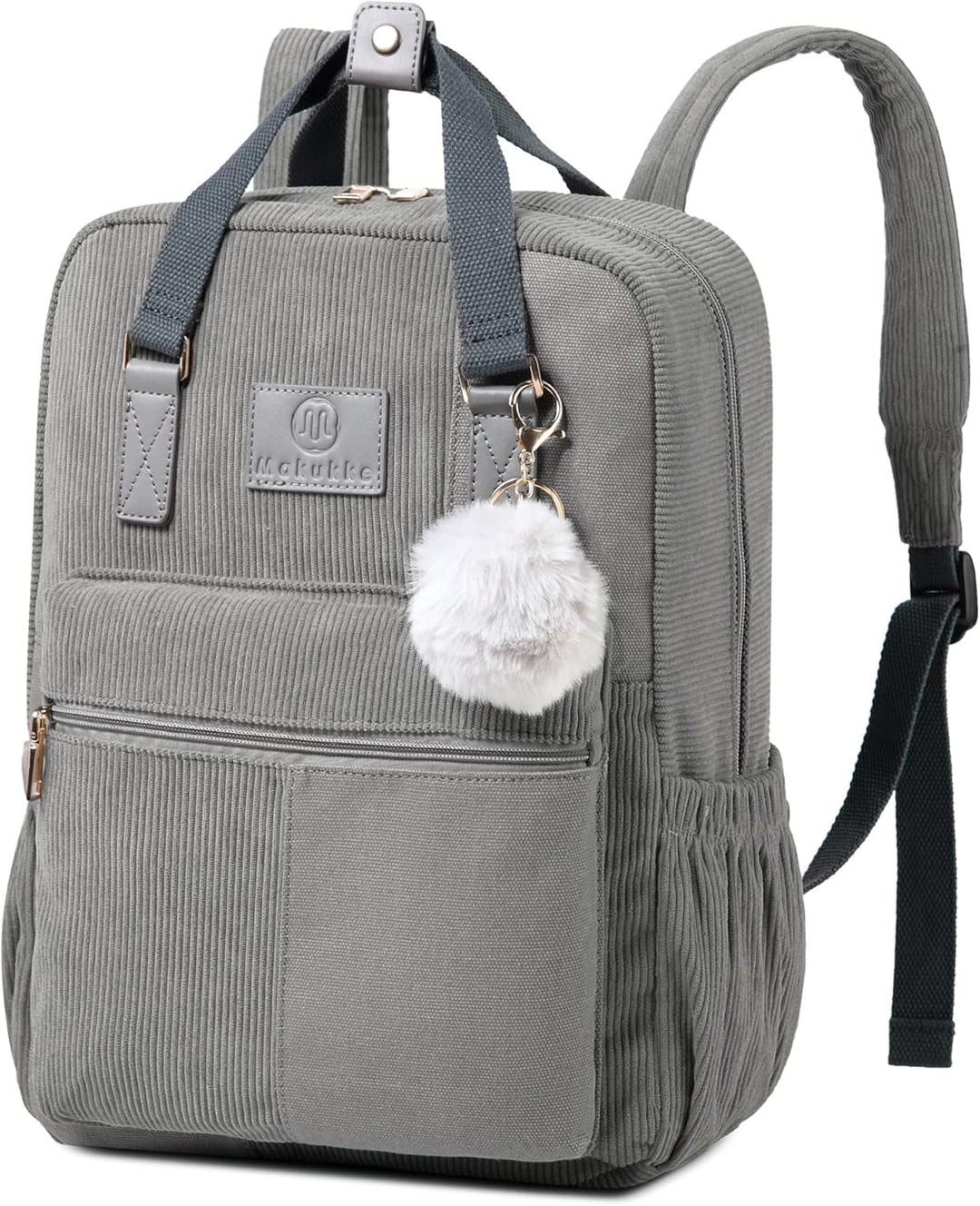 Makukke Rucksack Damen&Herren, Cord Daypack Anti-Theft Tasche Casual Schultasche Citytasche, für Sch