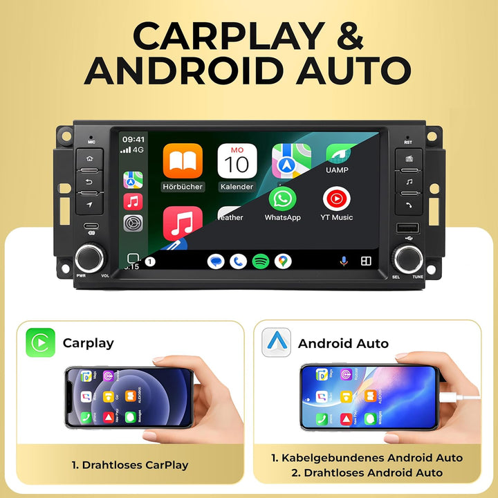 M.I.C. AJ7-L2 Android 14 Autoradio mit Navigation: MediaTek MT6765V, 4GB+64GB, 7 Zoll QLED Display,