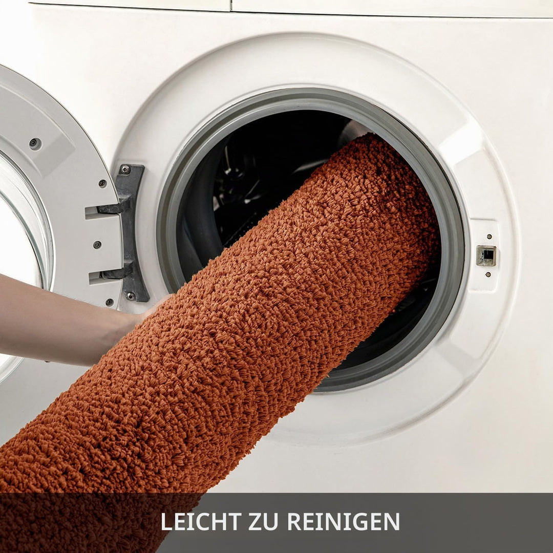 MIULEE Badematte Weiche Badteppich rutschfest Badvorleger Fussmatte Badzimmermatte Bettvorleger Flau