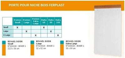 Ferplast Türvorhang für die Hundehütten Modell DOMUS EXTRA LARGE, Baita 100 und 120 Tür für Outdoor-