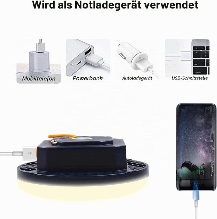 Camping Lampe mit Warme Farbe, LED Camping Laterne mit 5600mAh USB Aufladbar, 3 Helligkeiten Leuchtm