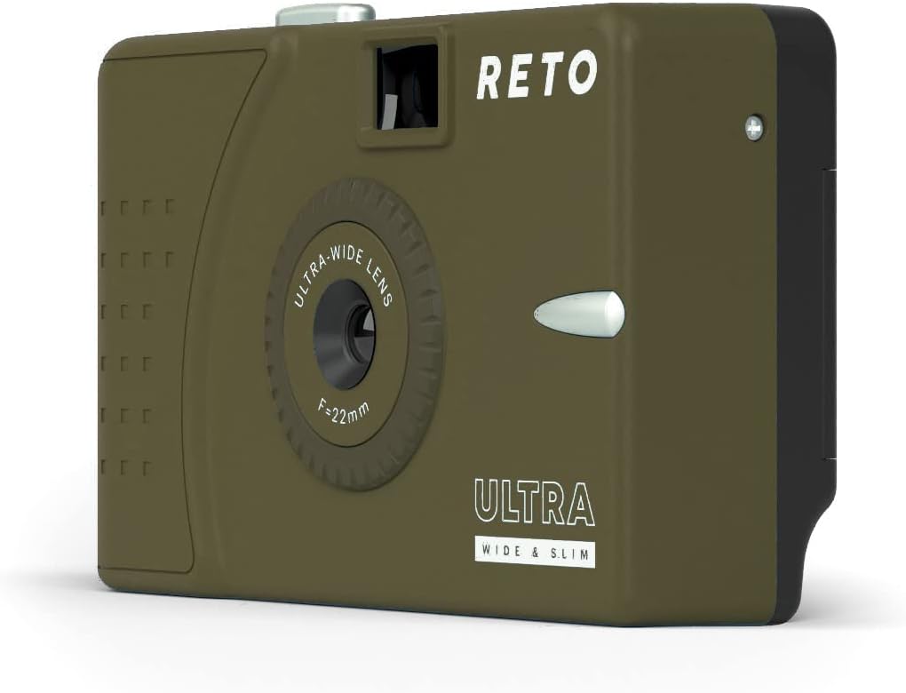 RETO Ultra Wide und Slim 35 mm Wiederverwendbare Tageslicht-Filmkamera – 22 mm Weitwinkelobjektiv, f