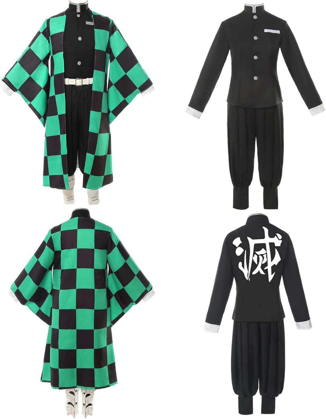 Agatsuma Zenitsu Cosplay Kimono Vollständiger Satz Anime Zenitsu Cosplay Kostüm Erwachsene, Grü