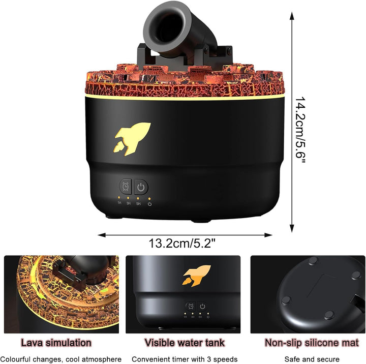 Cannon Blast Aroma Humidifier, Aromatherapie-Luftbefeuchter mit 2 Nebel-Modi, mit Timer für Zuhause