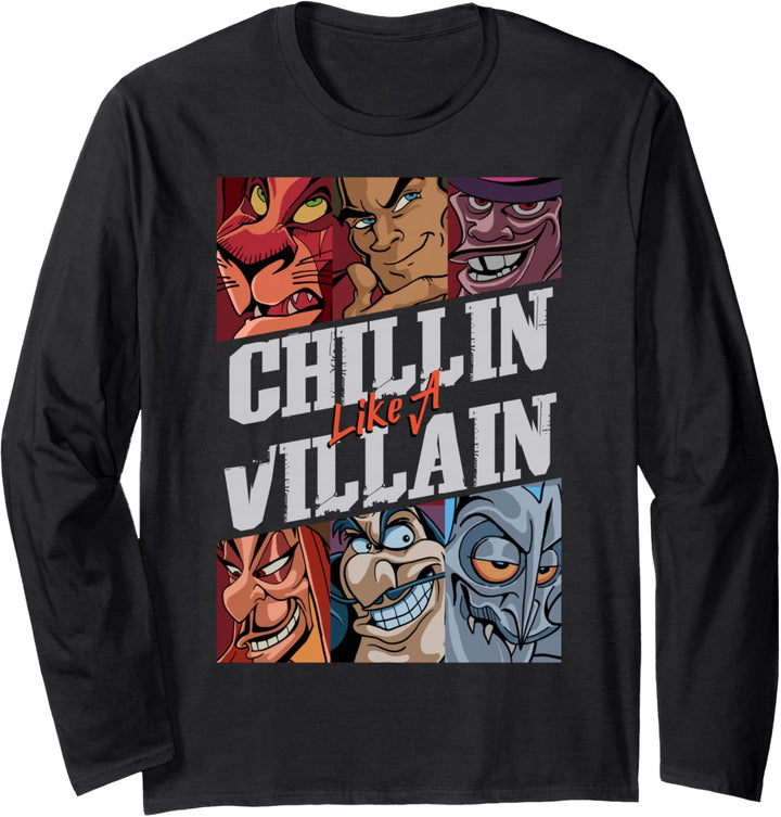 Disney Villains Chillin' Like A Villain Group Portrait Langarmshirt
