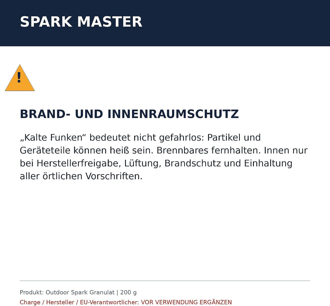 ALCATECH OUTDOOR EFFEKT FUNKEN GRANULAT SPARK MASTER KALTE FONTÄNE SPARKULAR