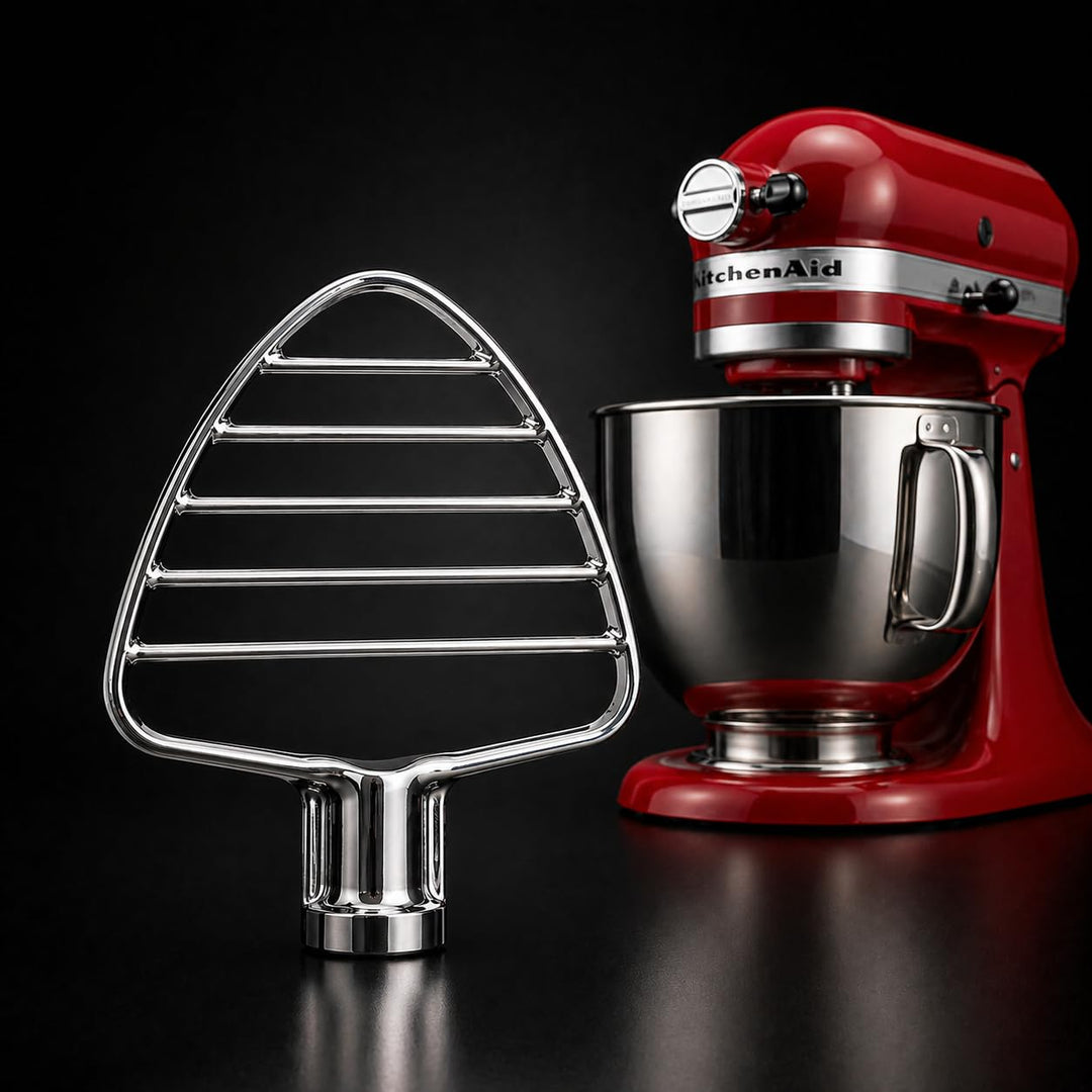Edelstahl Feingebäck-Rührer für alle KitchenAid Küchenmaschinen mit kippbaren Motorkopf Zubehör