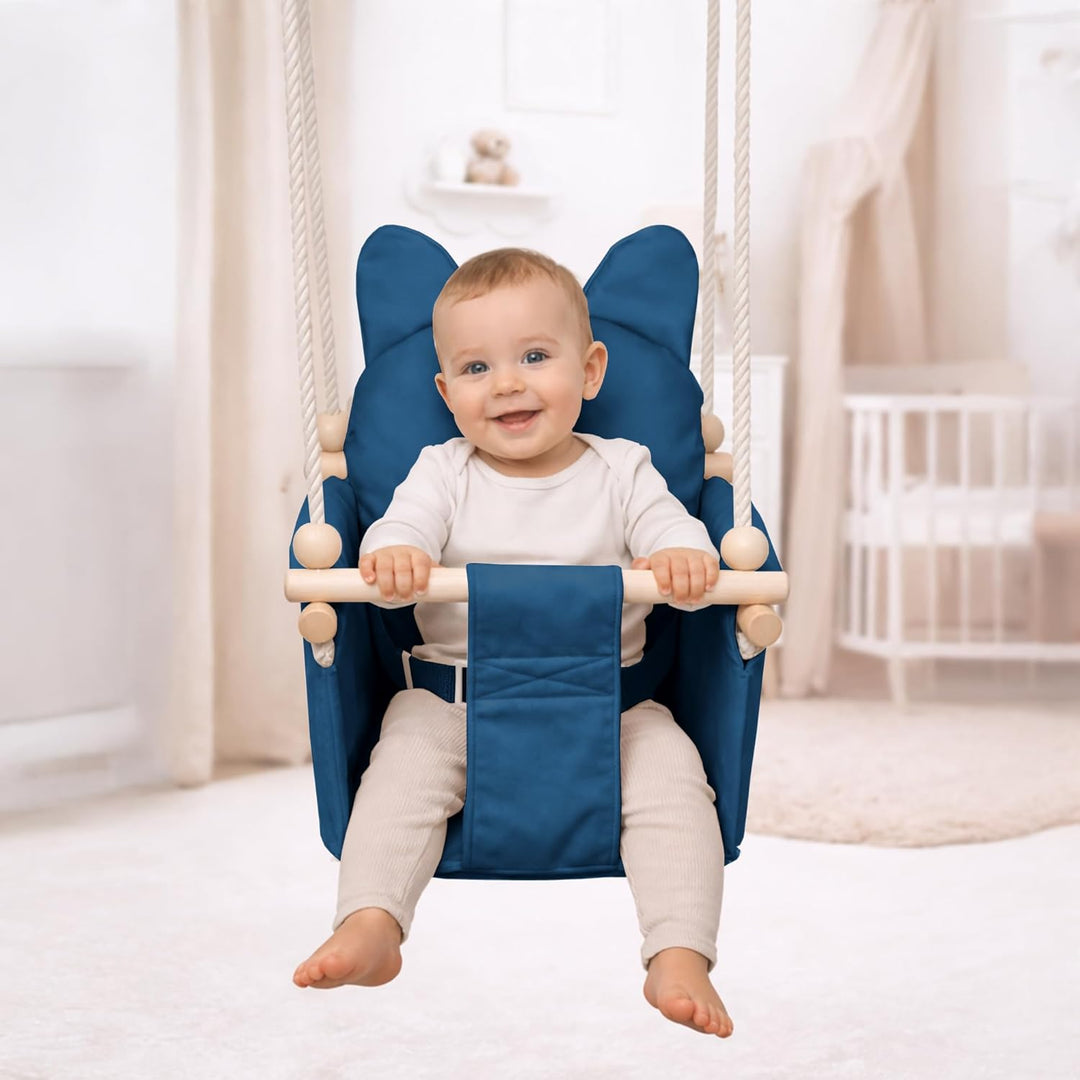 MAMOI® Babyschaukel, Baby schaukel Indoor, Kinderschaukel aus Holz, Holzschaukel für Kinder, Schauke