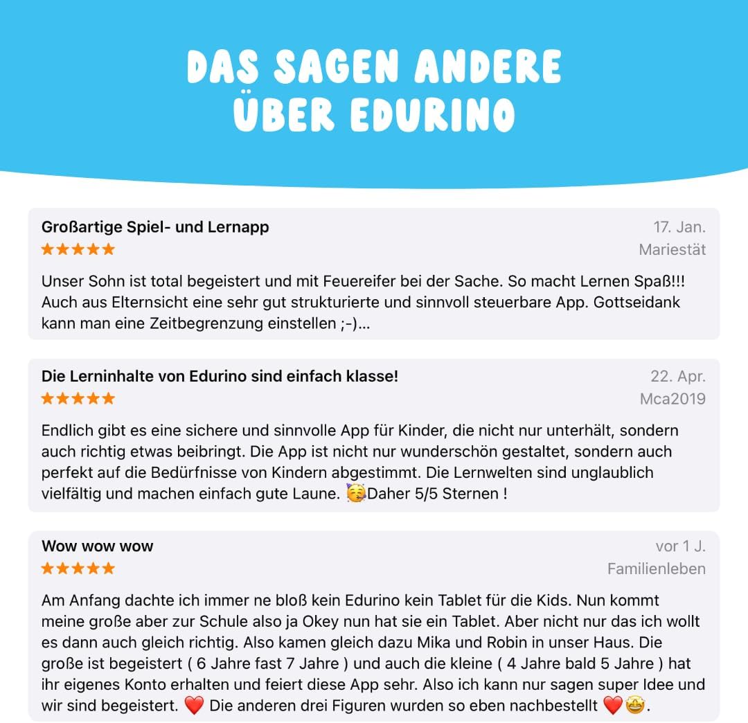 Edurino Starterset Robin Zahlen &amp; Mengen ab 4 Jahren inkl. Eingabestift | Zahlen 0-10 | Erstes Rechn