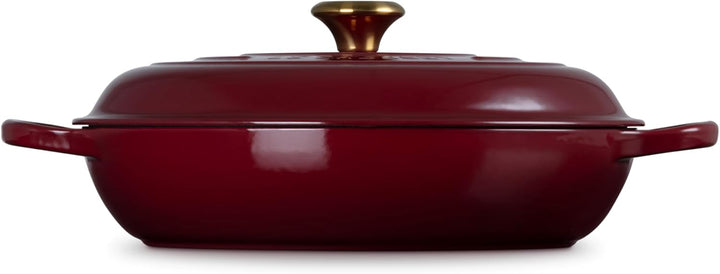 Le Creuset Signature Gusseisen Gourmet-Profitopf, Rund, Ø 30 cm, 3,5 l, Für alle Herdarten inkl; ind