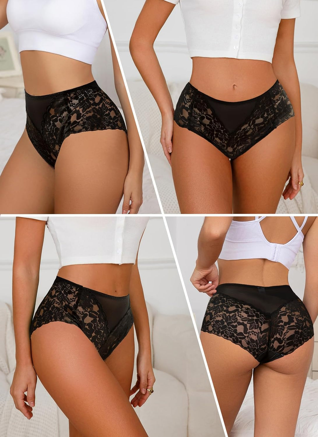 Unterhosen Damen Spitze Damen Slips Mehrpack Schlüpfer Damen Slips Unterhosen Damen Taillenslips Gro