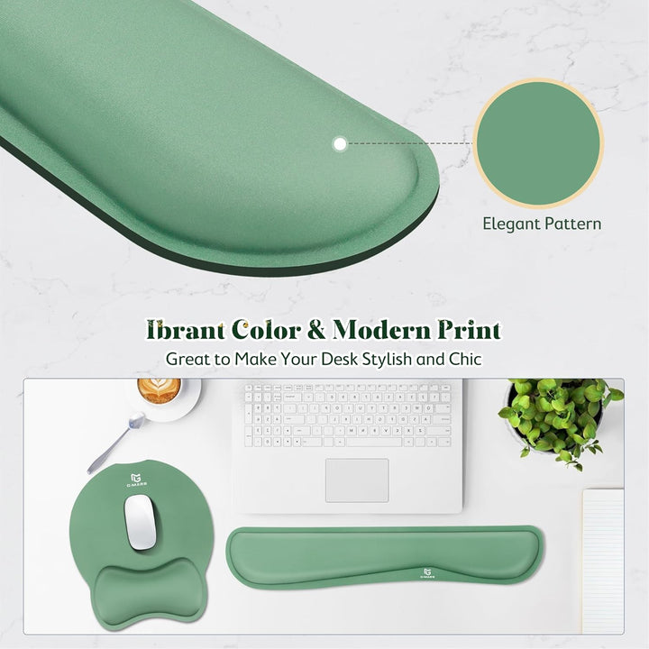 Gimars Ergonomisches Mauspad mit Gelkissen, XL Handballenauflage Tastatur mit Untersetzer, Mousepad