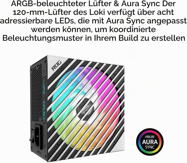 ASUS ROG Loki SFX-L 850W Platinum (Vollmodulares Netzteil, 80+ Platinum, Lambda A zertifiziert, 120m