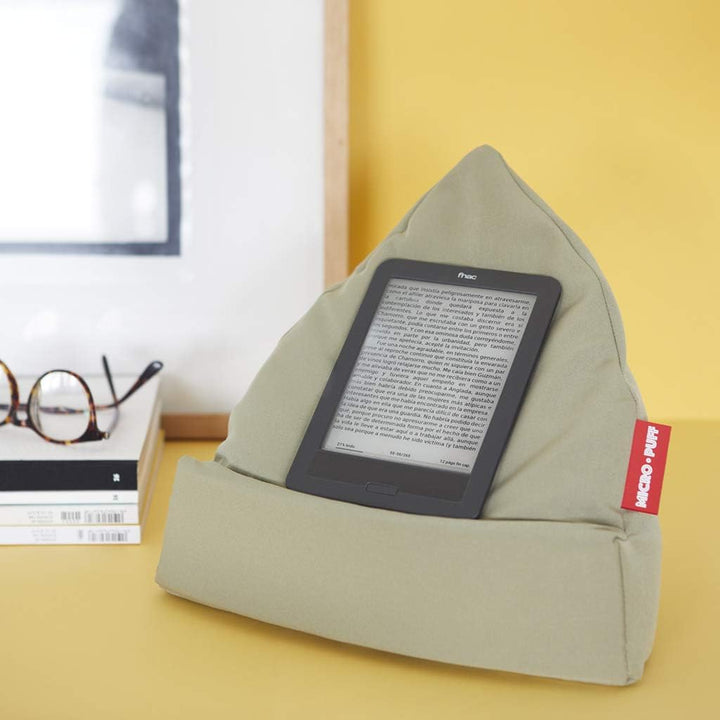 balvi Micro Puff Grün Farbe Kissen Tablette, Smartphone, E-Bücher Desenfundable Baumwolltasche Polye