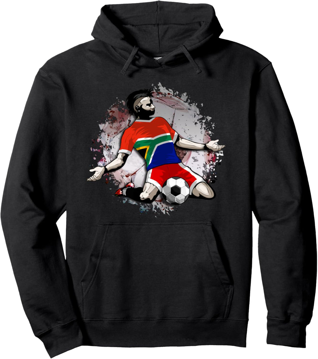 Südafrika Fussball Südafrikanische Nationalflagge Soccer Art Pullover Hoodie