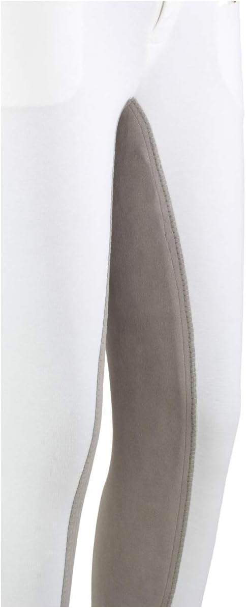RL24 Damen Reithose Vollbesatz Flex BASICLINE, Weiss/Grau
