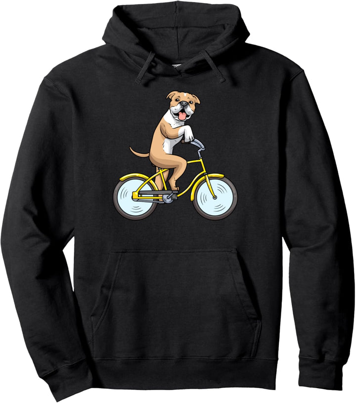 Continental Bulldog Hund mit Fahrrad Fahrradfahrer Pullover Hoodie