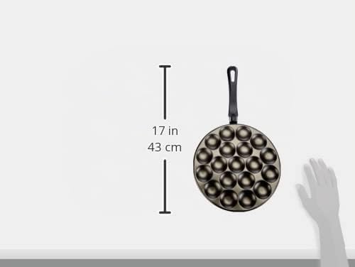 patisse,2999,Poffertjes AA8Pfanne-Set mitRezepten, Teigflasche undHolzstäbchen, Aluminium, Schwarz,