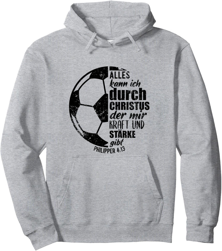 Kirche & Glaube, Fussball, Ermutigende Bibelverse, Christen Pullover Hoodie