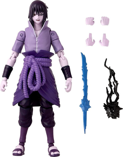 Bandai – Anime Heroes – Naruto Shippuden – Anime Heroes-Figur Sasuke 17 cm – Uchiwa Sasuke Rinnegan