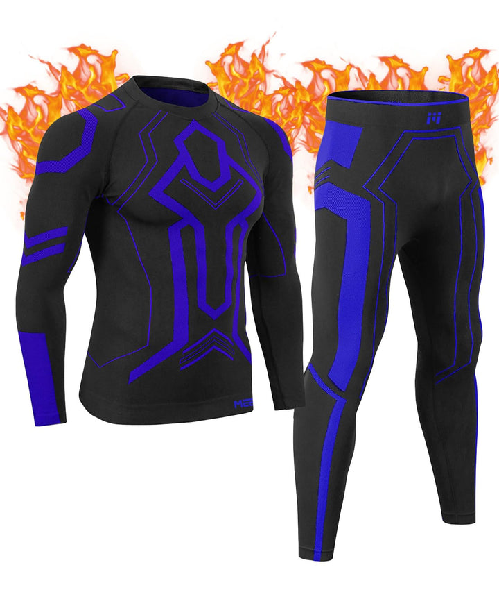 MEETWEE Thermounterwäsche Herren Atmungsaktiv Männer Thermo Funktionswäsche Winter Skiunterwäsche Un