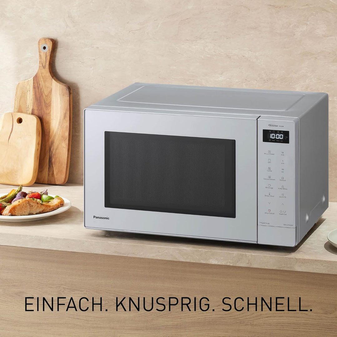 Panasonic NN-GT66QMEPG 31L Kombi-Mikrowelle mit Grillfunktion, 1000 W, Kombi-Kochen, 7 Leistungsstuf