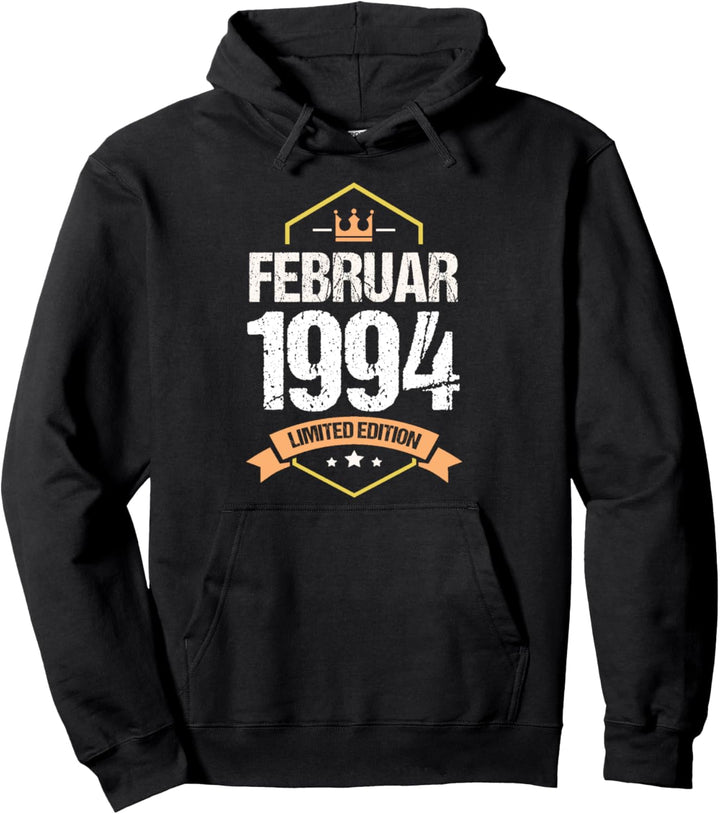27.Geburtstag Mann Februar 1994 Geschenk Pullover Hoodie