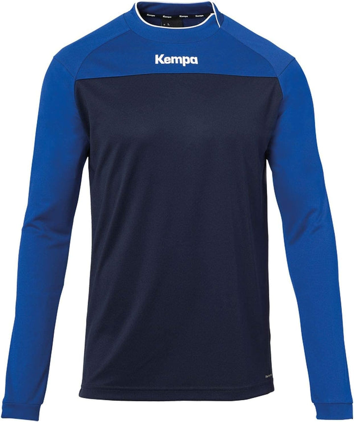 Kempa Herren Prime Langarmshirt Herren Langarmshirt, Deep Blau/Deep Rot