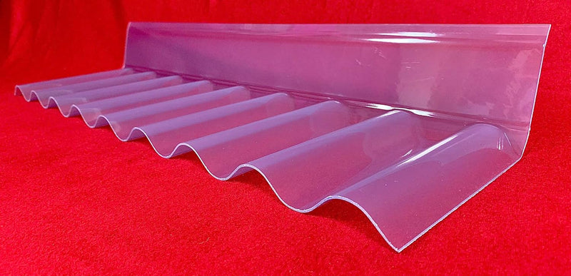 PVC Sinus Wellplatte 76/18 Wandanschluss in transparent, glasklar - Platte - PROFI QUALITÄT - Breite