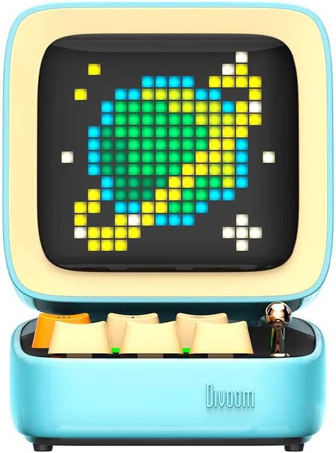 divoom Ditoo 756424 Pro Bluetooth-Mini-Lautsprecher, Blau