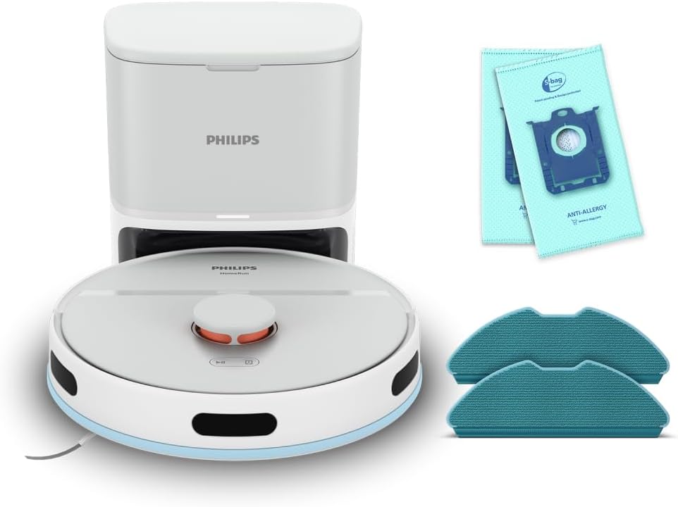 Philips Homerun Serie 2000: 2-in-1 Saug- und Wischroboter, 130 Minuten Laufzeit, Lasernavigation, Te