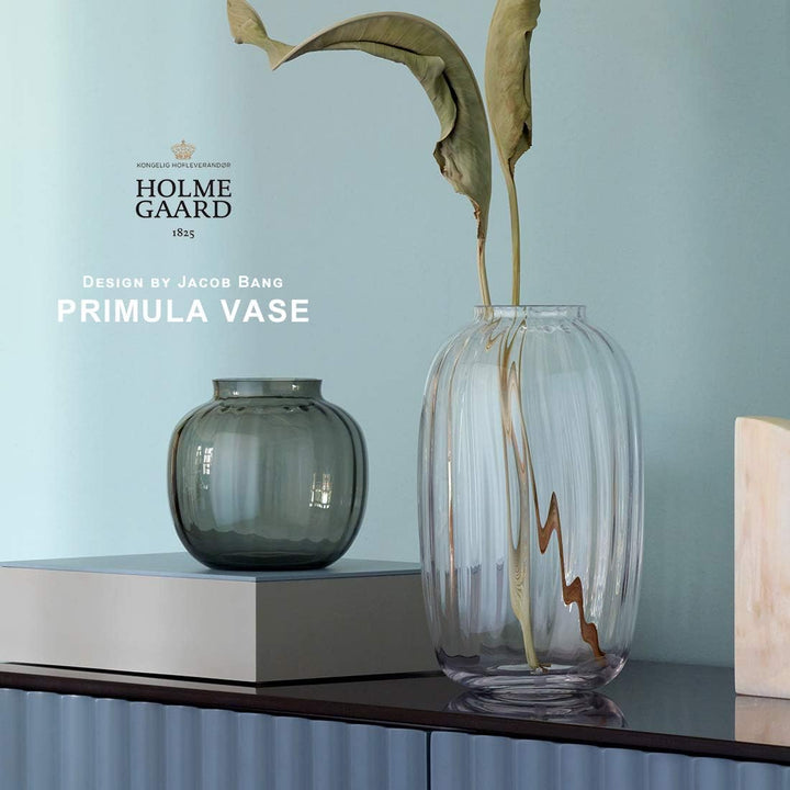 Holmegaard Vase H12.5 cm Primula Optisches Muster aus mundgeblasenem Glas, rot 14,50x14,50x12,50 Rot