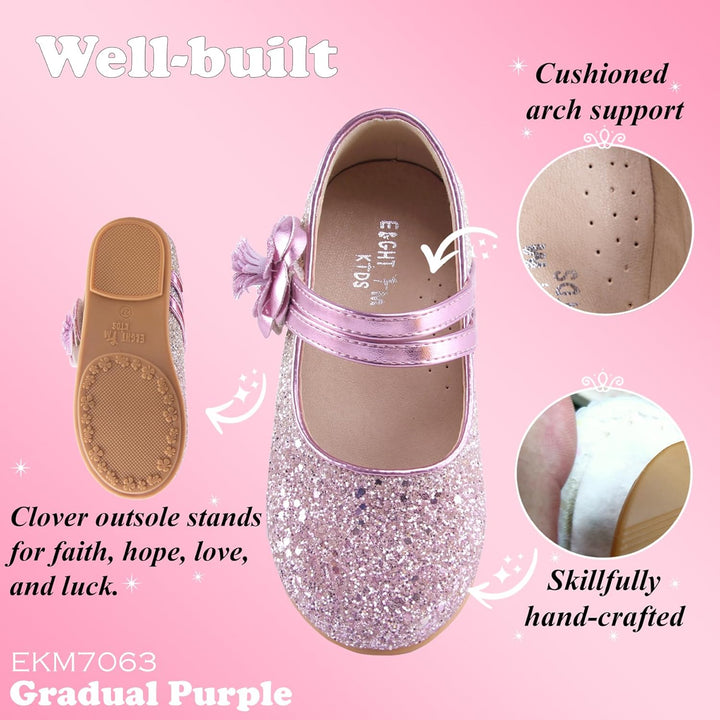 EIGHT KM - Kleinkind Mädchen Kleid Schuhe - Mary Jane Wohnungen - Prinzessin Hochzeit Schuhe Balleri