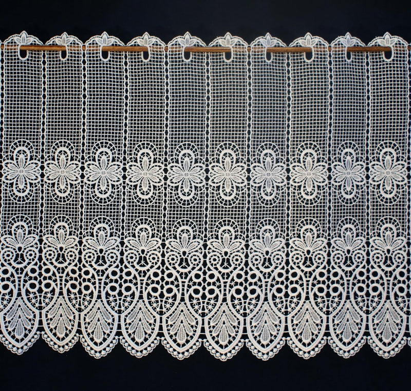 Plauener Spitze by Modespitze, Store Bistro Gardine Scheibengardine mit Stangendurchzug, hochwertige