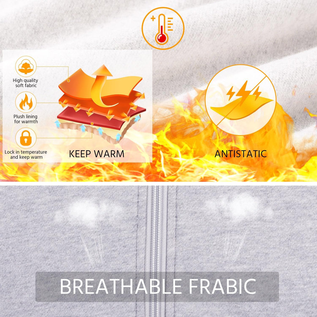 CMTOP Damen Sweatjacke Hoodie Kapuzenpullover mit Zipper Sweatshirt Jacke Langarm Pullover Kapuzenpu