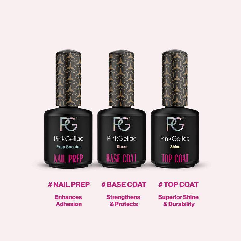 Pink Gellac Nagelset Gelnägel Starterset - Premium Compact Gel Nägel Starterset mit LED Lampe 15 ml