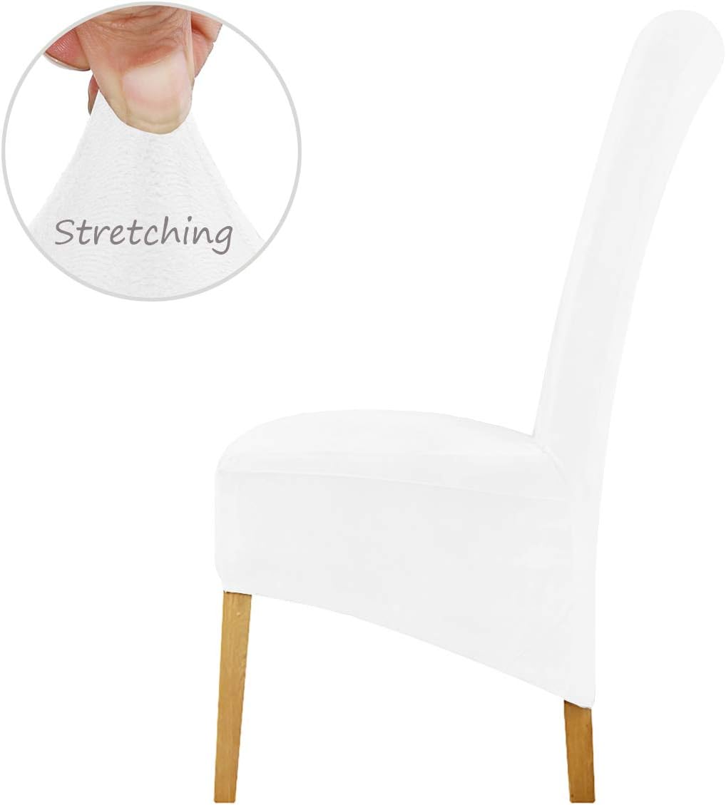 LANSHENG dehnbare XL-Stuhlhussen für Esszimmerstühle, Stretch-Spandex mit elastischem Band, Stuhlbez