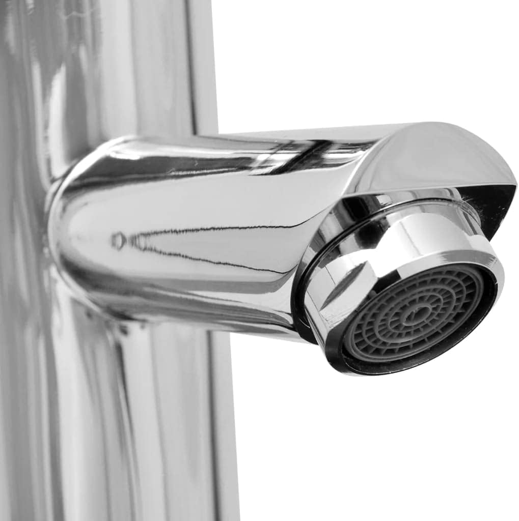 WIFESE Bad-Waschbecken mit Mischbatterie Keramik Oval Weiss 40x33x13,5 CM Aufsatzwaschbecken Eckig B