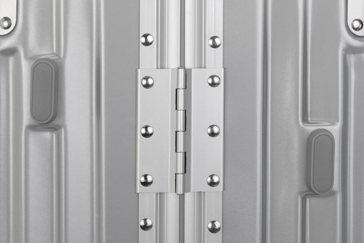 Travelhouse London Koffer Silber S-55cm, L-55cm · 2er-Set · Alu-Rahmen · Polykarbonat Hartschale · H