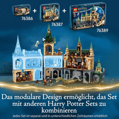 LEGO 76389 Harry Potter Schloss Hogwarts Kammer des Schreckens Spielzeug Set, goldene Voldemort Mini
