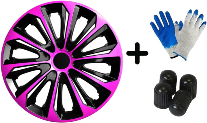 Luckyberg Radkappen 14 Zoll Strong | Radzierblenden 4er-Set für die meisten Automarken und Stahlfelg