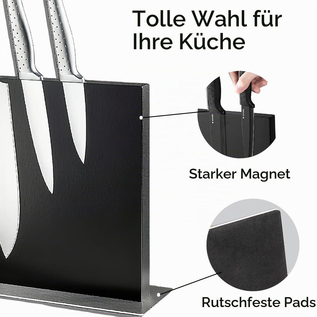 Magnetischer Messerblock aus Edelstahl-Magnetische Messerhalterung Doppelseitiger Messerhalter in Sc