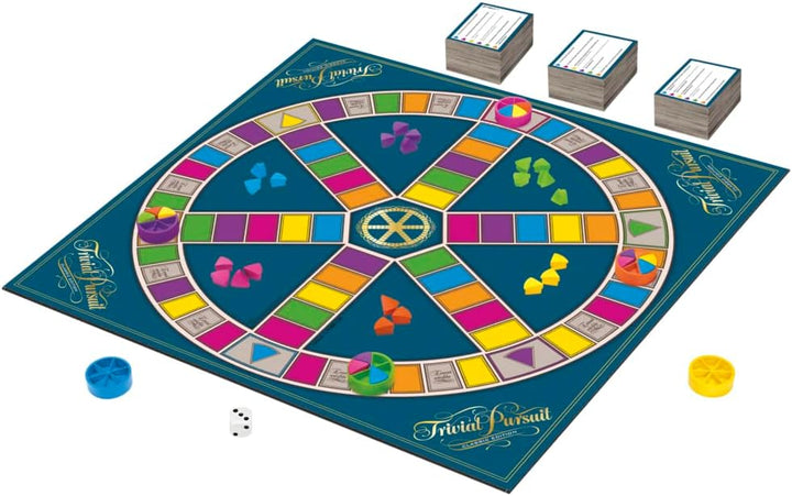 Hasbro Gaming Trivial Pursuit Brettspiel, Spielplan in klassischem Design und Farben, Perfekt für Pa