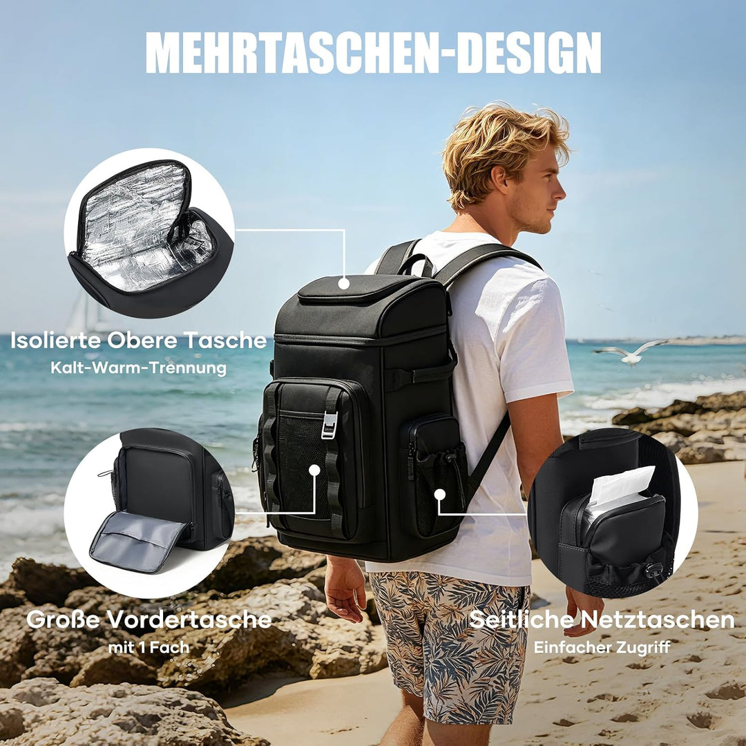 Grosser kühlrucksack/kühltasche/Kühlbox/picknicktasche/Rucksack mit kühlfach, weich, wasserdicht, le