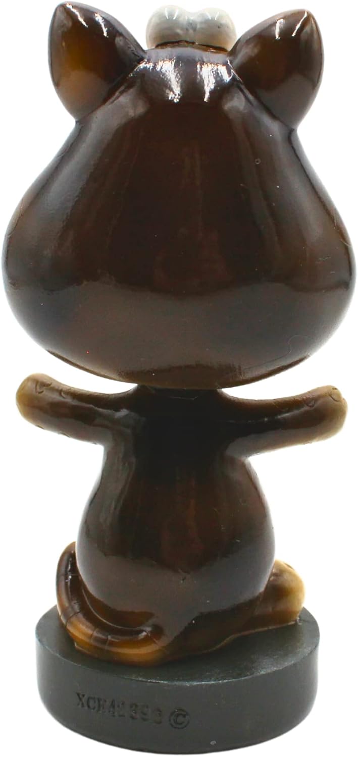 Dekohelden24 Brillenhalter als Katze auf Sockel, Brillenständer, Brillenablage aus Polyresin, Grösse