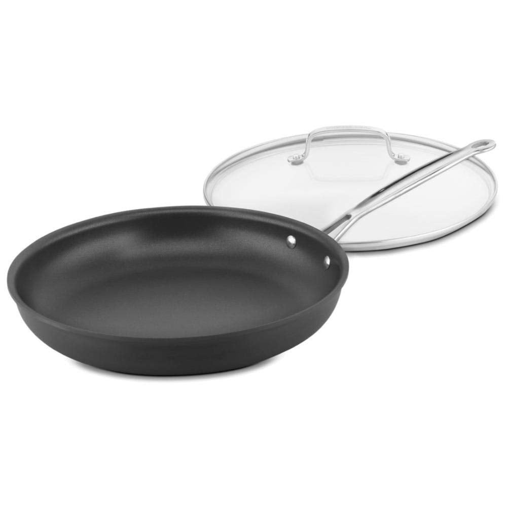 Cuisinart 622–30G Antihaftbeschichtung, harteloxiert, 30,5 cm, Pfanne mit Glasabdeckung Pfanne mit A