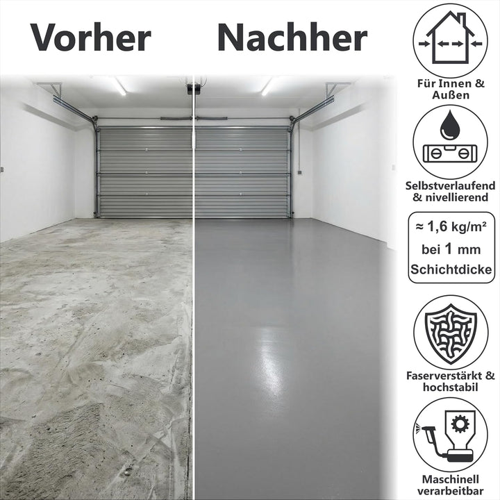 Bodenausgleichsmasse Ausgleichsmasse Nivelliermasse Bodenbeläge - Lichtgrau - 25KG, Lichtgrau