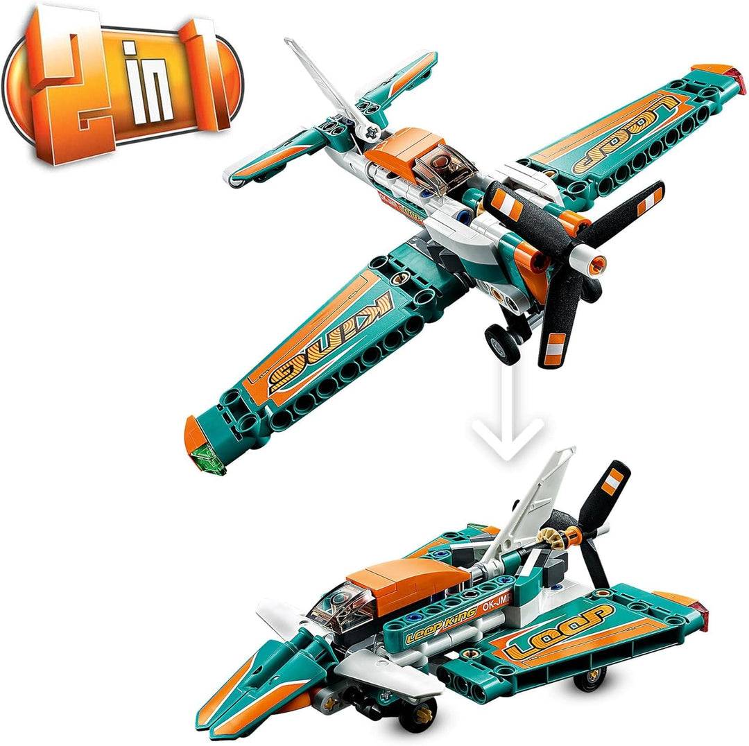 LEGO 42117 Technic Rennflugzeug & Jet-Flugzeug, 2-in-1 Spielzeug für Kinder ab 7, Geschenke zum Gebu